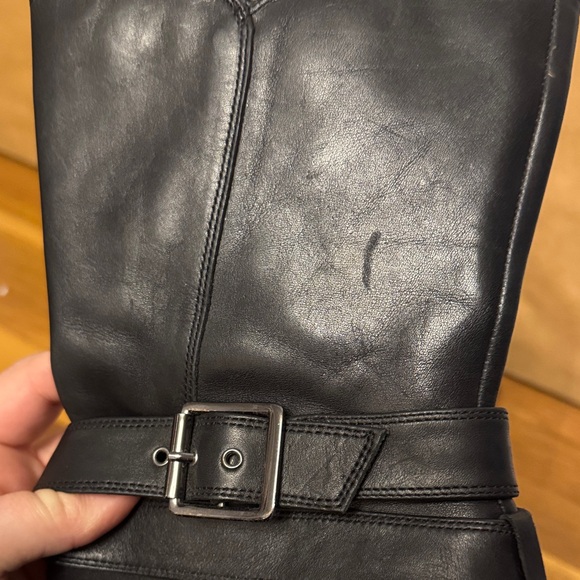 Bruno Valenti m Black Leather Women's Boots Size 8.5 - Picture 5 of 5